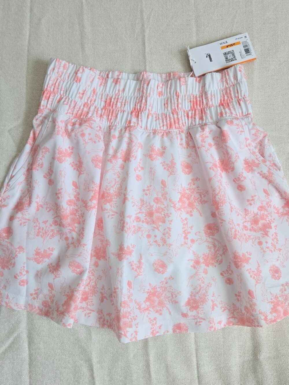 Puma Women's Sandy Printed Animal Floral Golf Skirt Pink Fruit Skort Size M